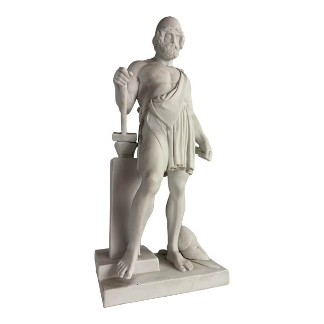 Mid 20th Century Bisque Porcelain Greco-Roman Classical Figure. For Sale