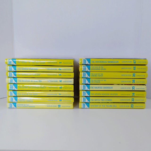 American Vintage Nancy Drew Mystery Stories by Carolyn Keene 1967 - 1996, Set of 16 Books For Sale - Image 3 of 6