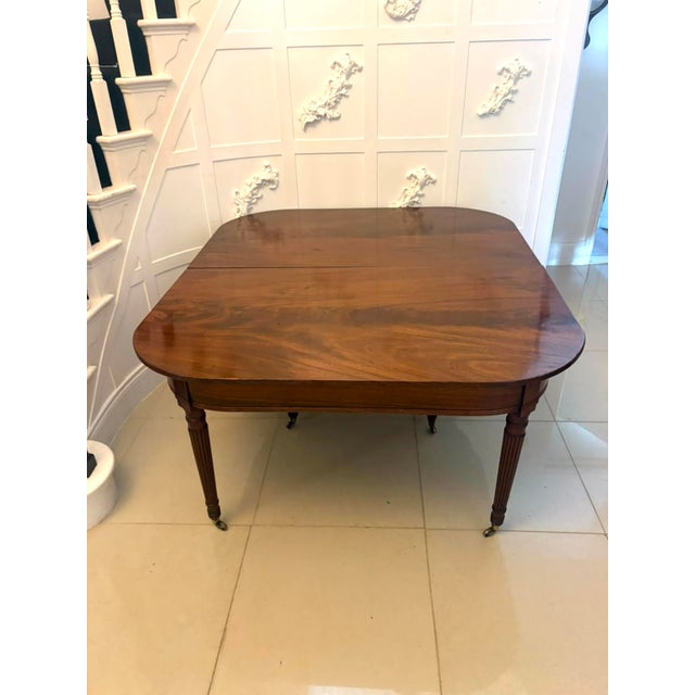 Antique Regency 14 Seater Extending Dining Table in Mahogany with 8 Reeded Legs, 1830 For Sale - Image 12 of 18
