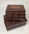 Traditional Vintage Set of 5 Faux Leather Graduating Book Boxes For Sale - Image 3 of 5
