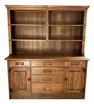 Vintage A. Brandt Ranch Oak Sideboard Hutch