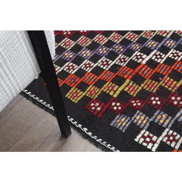Brown 1970s Vintage Turkish Oushak Handmade Wool Cotton Brown Area Rug For Sale - Image 8 of 12