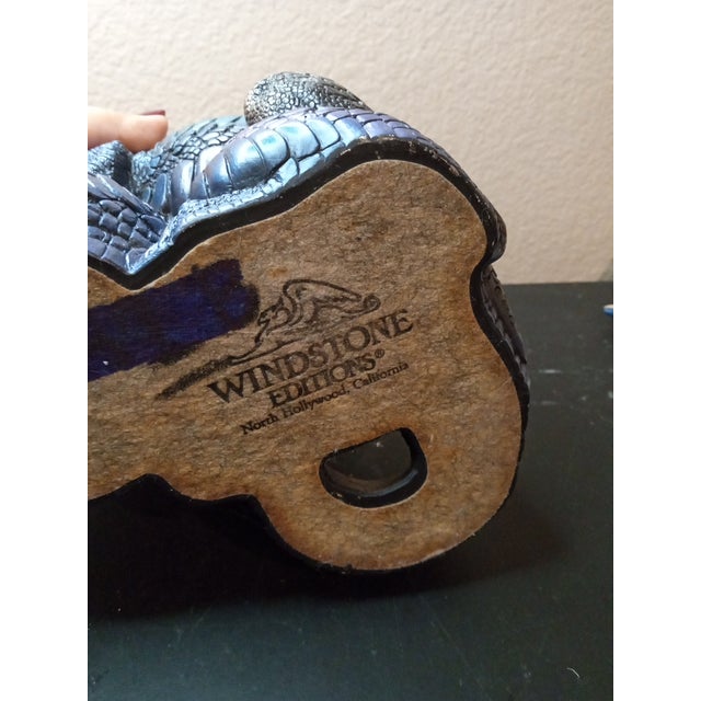 Gorgeous HTF 1986 Windstone Editions Dragon Peacock by Melody Pena. For Sale - Image 4 of 7