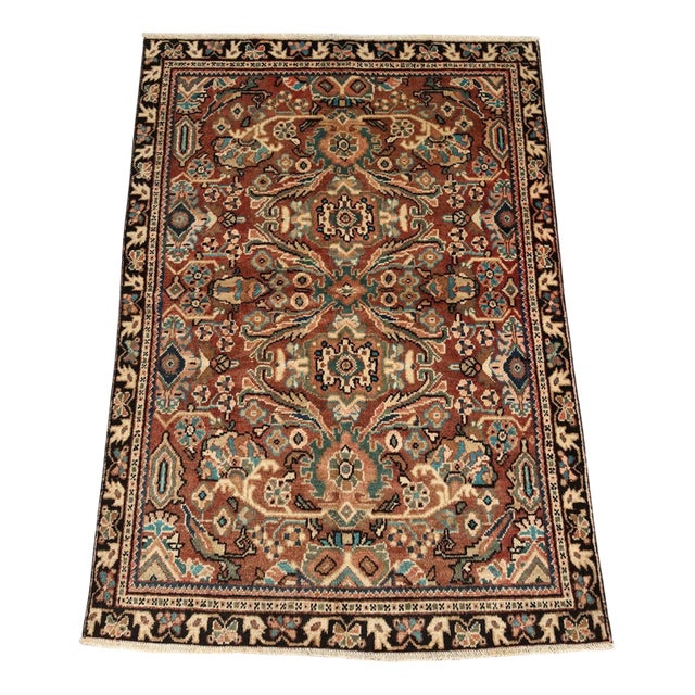 Mahall Rug in Cotton and Wool For Sale