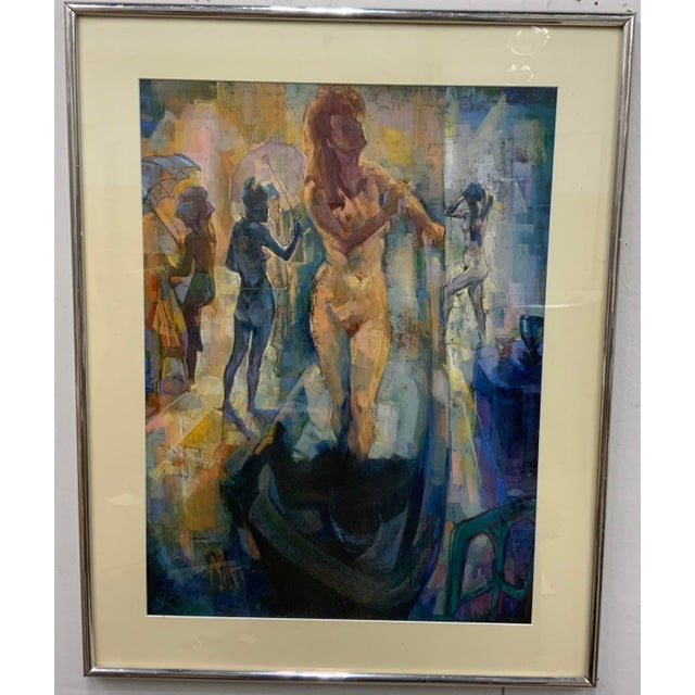 Vintage Pastel and Charcoal Drawing of a Nude For Sale - Image 13 of 13