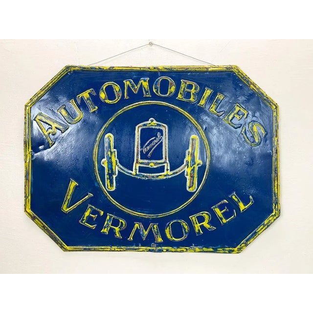 Vermorel Automobiles Sign in Metal, France, 1920s For Sale - Image 9 of 10
