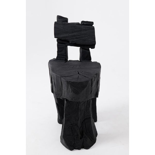 Brutalist Sculptural Stool in Oak by Logniture For Sale - Image 14 of 15