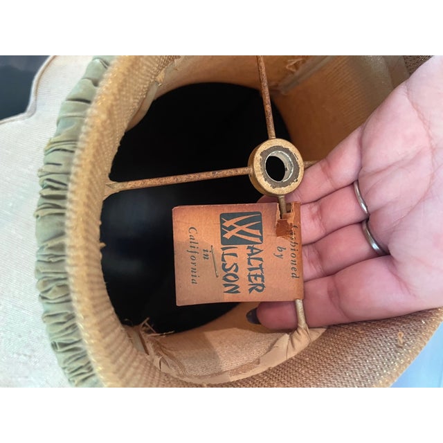 Textile Set of 2 Vintage Chinoiserie Figural Lamps by Walter Wilson "The Queen & the Groom" For Sale - Image 7 of 10