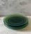 Mid 20th Century Set of 4 Vintage Green Glass Lunch or Salad Plates For Sale - Image 5 of 9