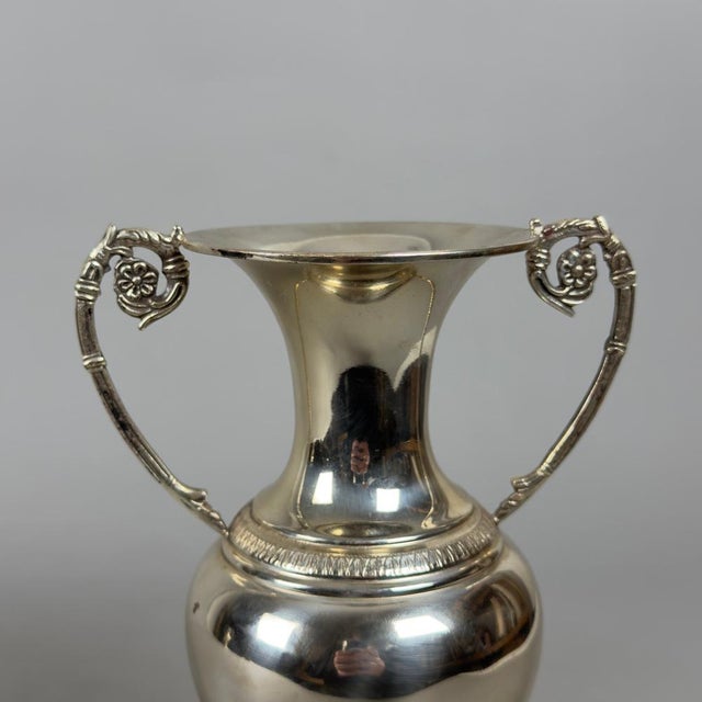 Handcrafted 800 Silver Amphora Vases, 20th Century, Set of 2 For Sale - Image 6 of 13