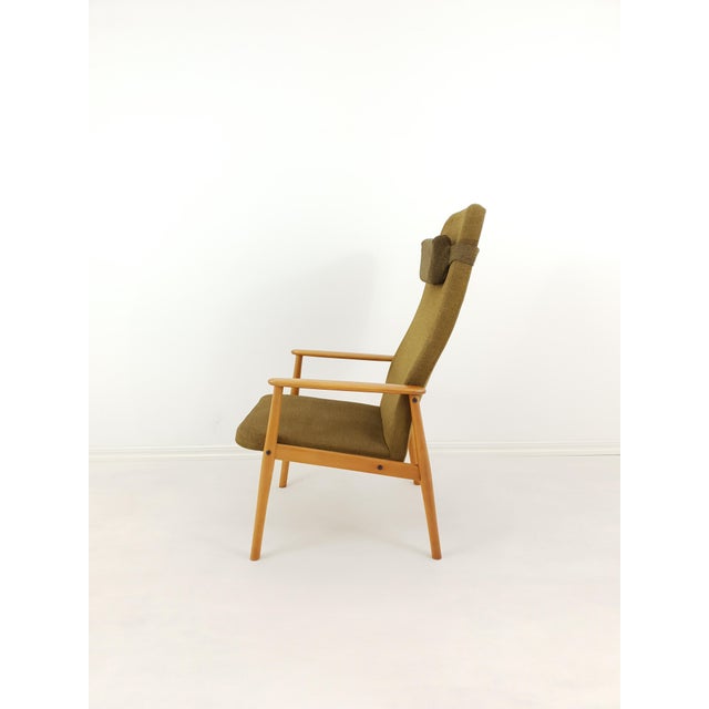 Mid-Century Modern Vintage Scandinavian Beech Armchair, 1970s For Sale - Image 3 of 10