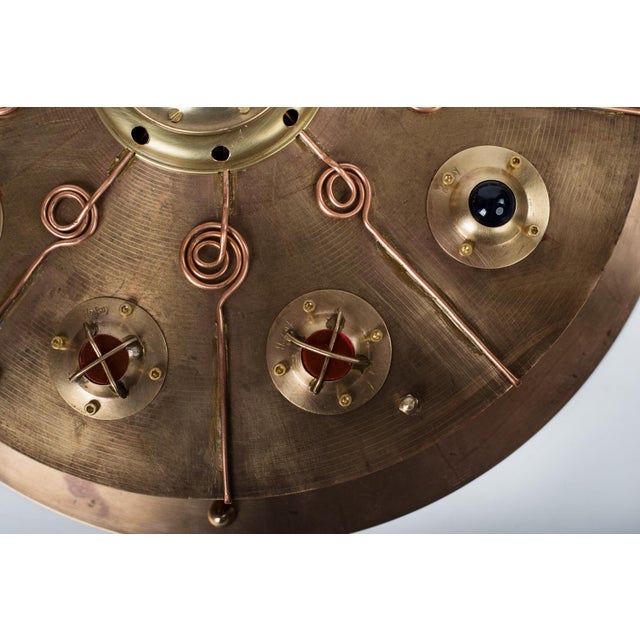 Early 21st Century Brass Dieselpunk / Steampunk Sconce - Handcrafted Retro-Futuristic Wall Light For Sale - Image 5 of 11