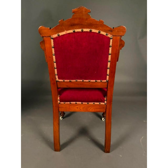 Pair of Late 19th Century American Eastlake Victorian Walnut Side Chairs, Circa 1890 For Sale - Image 11 of 16
