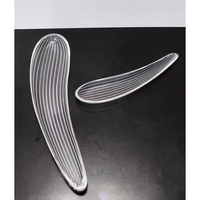 Postmodern Vintage Sommerso Glass Centerpieces by Livio Seguso, 1970s, Set of 2 For Sale - Image 3 of 12