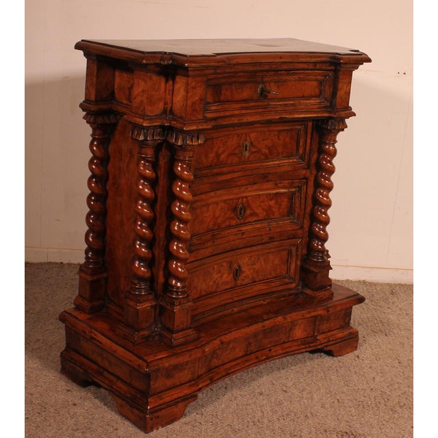 Italian Renaissance Oratory in Walnut and Burl Walnut For Sale - Image 6 of 13