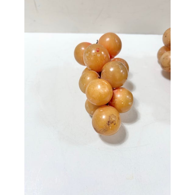 Vintage Blush Pink and Golden Alabaster Grape Clusters – A Pair For Sale In Louisville - Image 6 of 10
