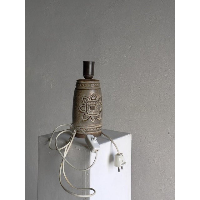 Mid-Century Stoneware Table Lamp Base by Irma Yourstone, Sweden For Sale - Image 6 of 7