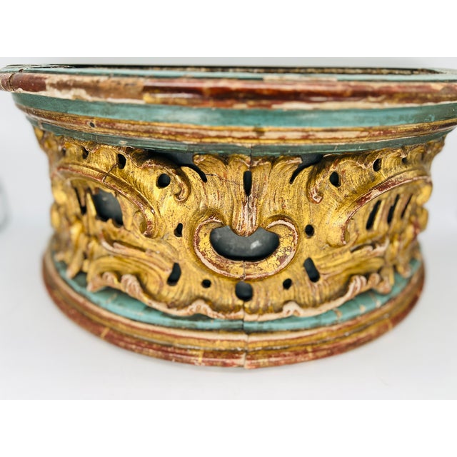 18th Century, Italian Giltwood & Paint Decorated Planter - Mirrored Back For Sale In Boston - Image 6 of 10
