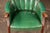Vintage Green Vinyl Clamshell Armchair For Sale - Image 9 of 13