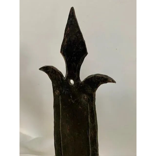 A Pair of Swing Arm Vintage Hand Forged Spanish Sconces Circa 1930s For Sale - Image 11 of 12