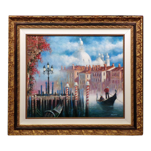 John Kelly "Venice" Original Oil Painting Gondolas, Canals, Italy,
