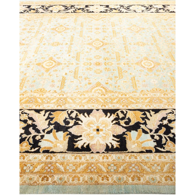 Solo Rugs Eclectic, One-of-a-Kind Hand-Knotted Area Rug - Light Blue, 9' 1" x 12' 2" For Sale - Image 4 of 8