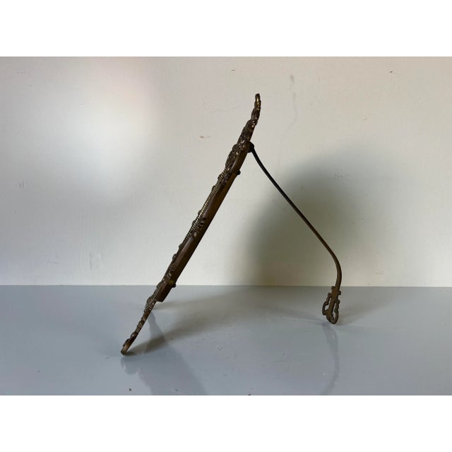 Vintage Ornate Brass Vanity Mirror For Sale - Image 12 of 13
