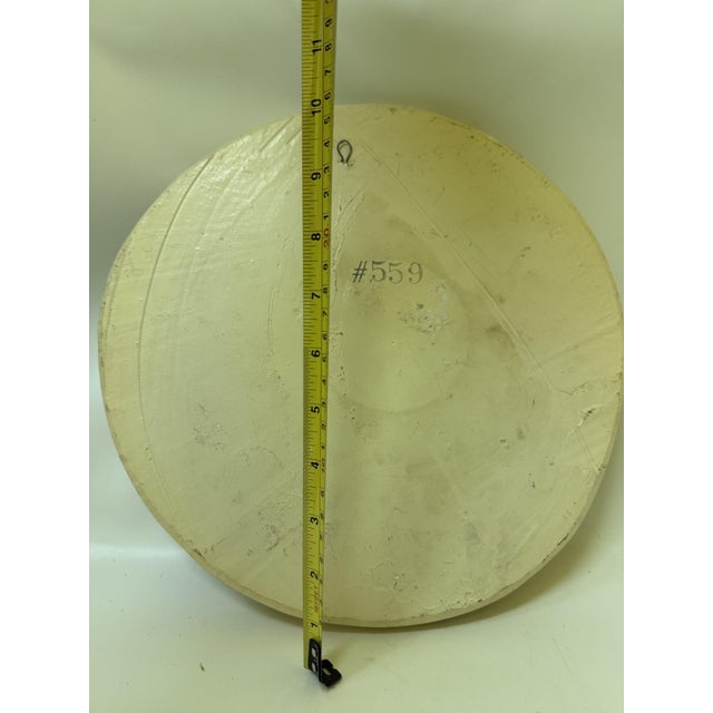 Sculpture Materials Mid-Century Italian Neoclassical Plaster Bas-Relief Virgin Mary Wall Medallion - Mold #559 For Sale - Image 7 of 7