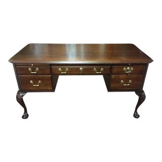 Vintage Desk, Ethan Allen Furniture, Large Writing Desk For Sale