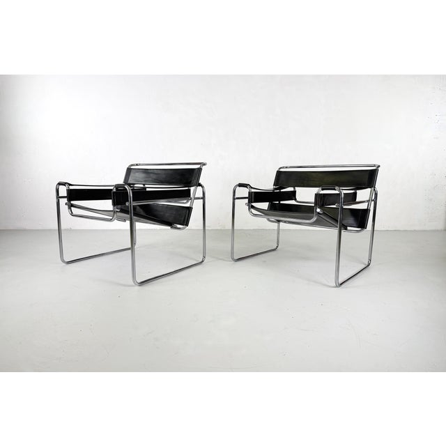 Wassily Armchair by Marcel Breuer for Gavina, 1960s, Set of 2 For Sale - Image 12 of 13