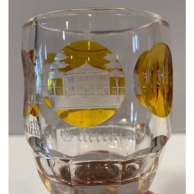 Antique Bohemian Amber German Goblet For Sale - Image 4 of 7