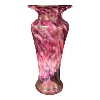 1994 Mvg Magenta Art Glass Vase For Sale