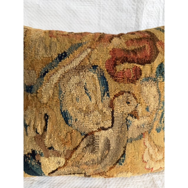 17th Century Antique 17th Century Brussels Figural Tapestry Pillow For Sale - Image 5 of 7