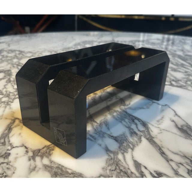 Black Handmade Italia Lava Stone Rego Laptop Holder 2023 For Sale - Image 8 of 8