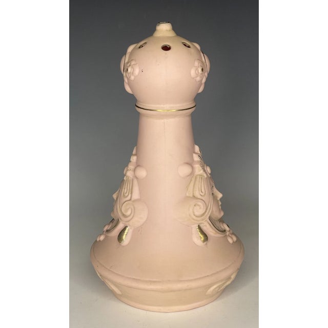 Victorian Rare Antique Schafer & Vater Pink Bisque Porcelain Figural Lady Hatpin Holder For Sale - Image 3 of 12