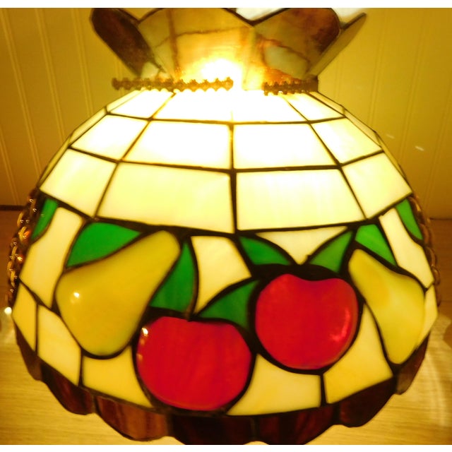 1960s Vintage Slag Glass Pendant Light Fruit Motif For Sale - Image 5 of 17