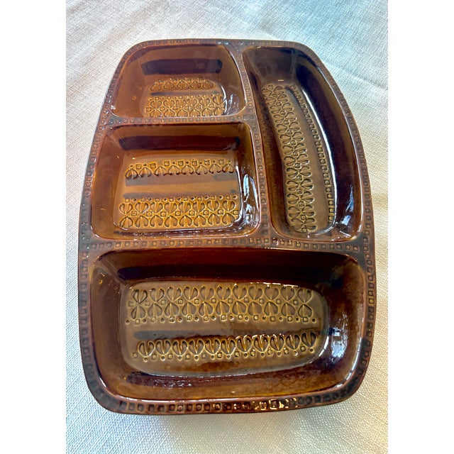 Ceramic 20th C. MCM Italian Gump’s Ceramic Divided Catchall For Sale - Image 7 of 9