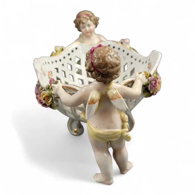 Cherub and Rose Centrepiece from C. G. Schierholz & Sohn, 1890s For Sale - Image 9 of 15