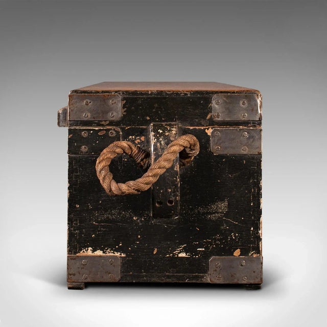 Wood 1940s Vintage English Cedar Shipwright's Tool Chest For Sale - Image 7 of 12