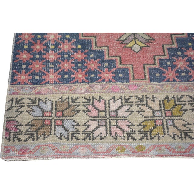 Turkish Vintage Turkish Anatolian Hand Knotted Wool Rug, 2'6''x8'8'' For Sale - Image 3 of 5