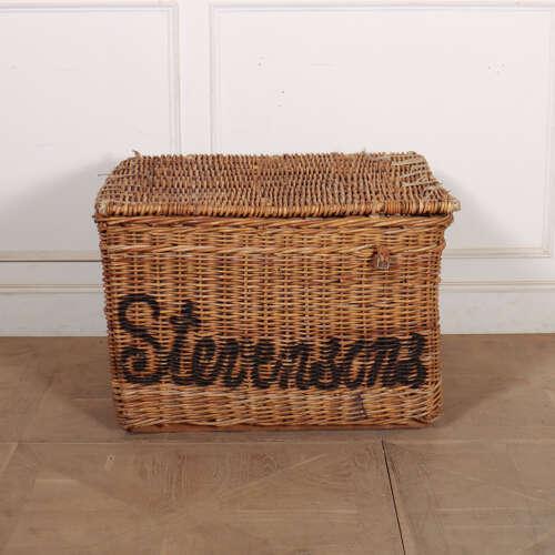 English Wicker Log Basket, 1890s For Sale - Image 4 of 10