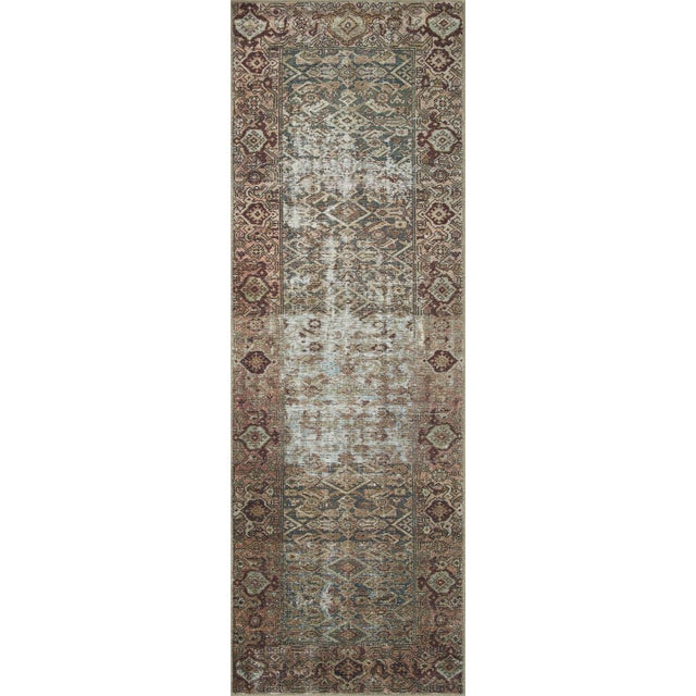 Textile Amber Lewis x Loloi Georgie Moss / Salmon 5'-0" x 7'-6" Area Rug For Sale - Image 7 of 7