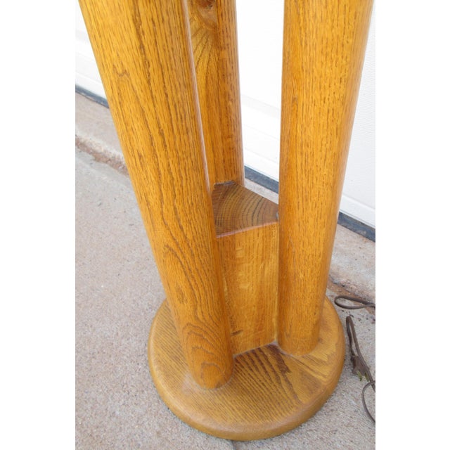 Late 20th Century Modeline Honey Oak Floor Lamp by Charles Gibilterra For Sale - Image 14 of 18