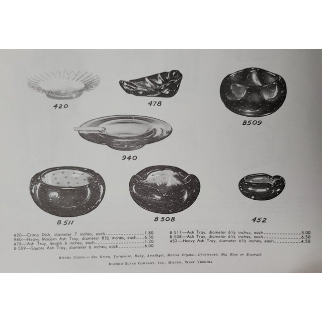 Red Mid Century Leaf Ashtray by Blenko Art Glass For Sale - Image 8 of 11