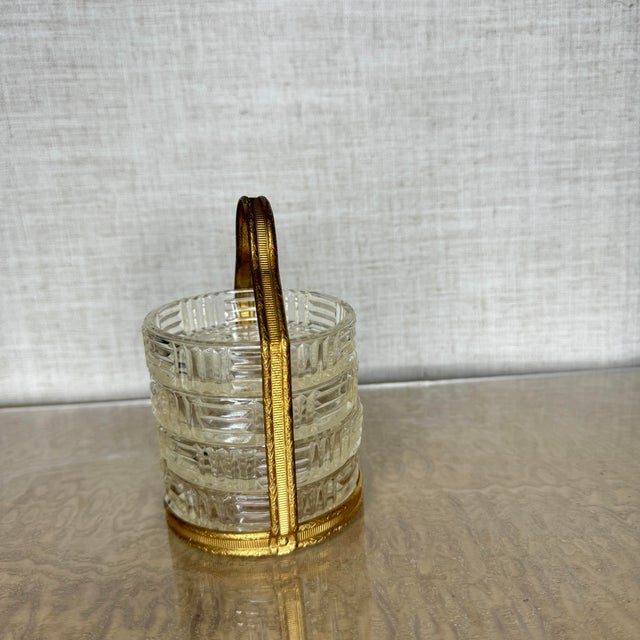 These are pressed glass condiment dishes, likely mid-20th century, probably 1950s–1970s. The pattern is that classic...