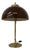 Vintage Mushroom Table Lamp with Gold Metal Base, 1970s For Sale