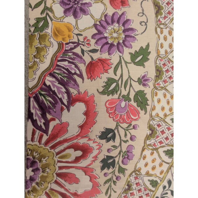 Textile Brunschwig Et Fils "Theodora" Botanical Fabric Panel 2.5 Yards For Sale - Image 7 of 15