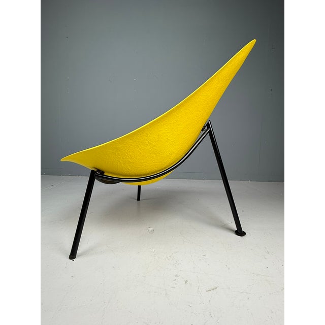 Yellow Fiberglass Tripod Lounge Chair by Ed Merat, France, 1956 For Sale - Image 10 of 13