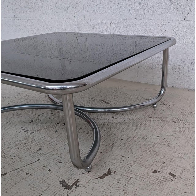 Locus Solus Coffee Table in Chromed Steel and Glass by Gae Aulenti for Poltronova, 1960s For Sale - Image 11 of 13
