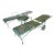 Mid 20th Century Russell Woodard Wrought Iron Chaise Loungers With Removable Service Table, Attributed For Sale